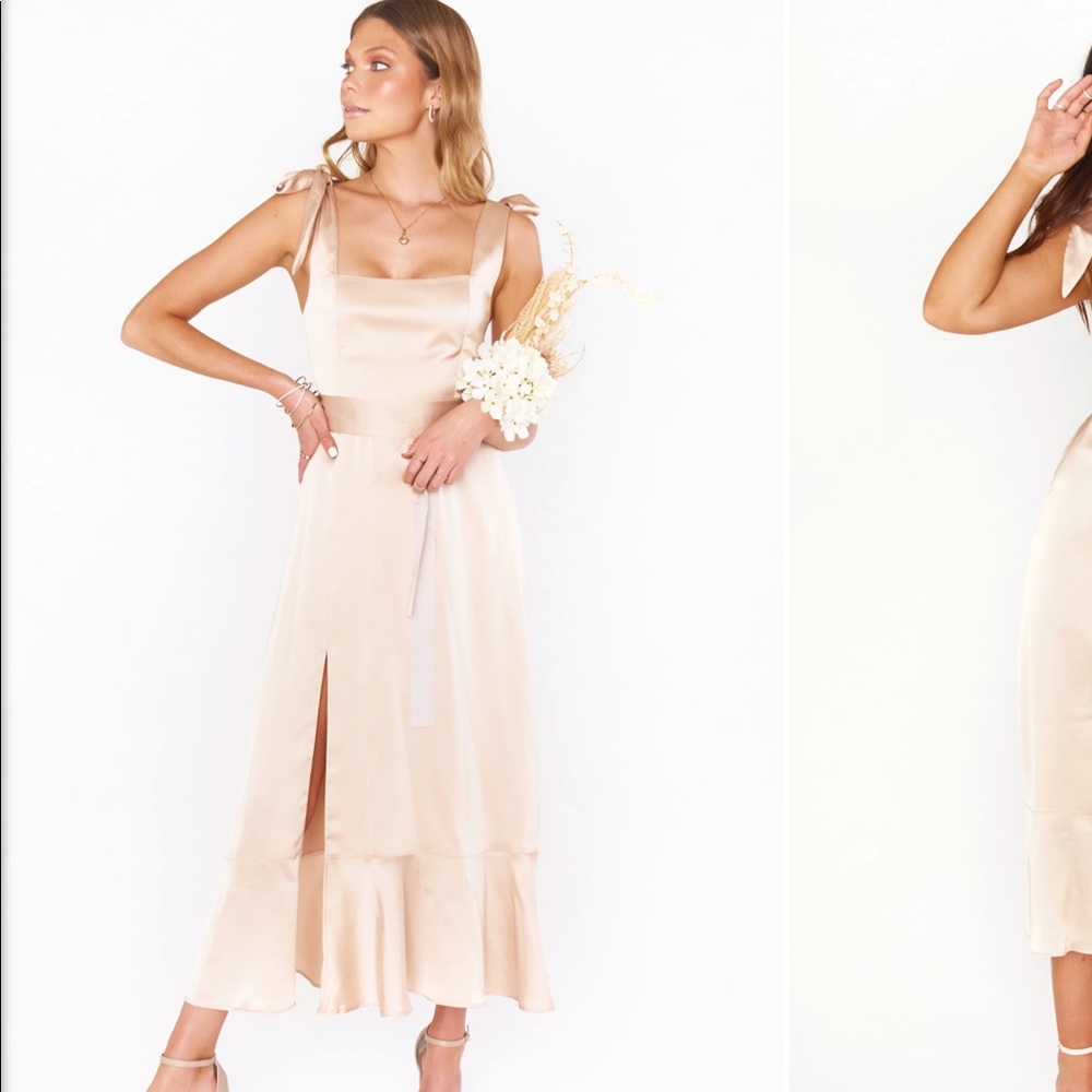Champagne Bridesmaid dress- Claire Midi